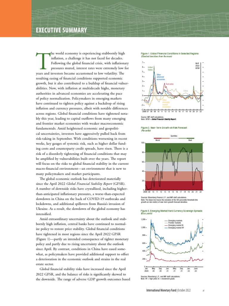 Global Financial Stability Report | PDF | Market Liquidity | Inflation