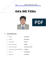 Hoja de Vida: Dany Daniel Zagal Roque Ingeniero Civil Reg. Cip Nº: 175514