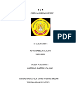 Di Susun Oleh: Putri Isabella Silalahi 200910006: CJR Critical Jurnal Review