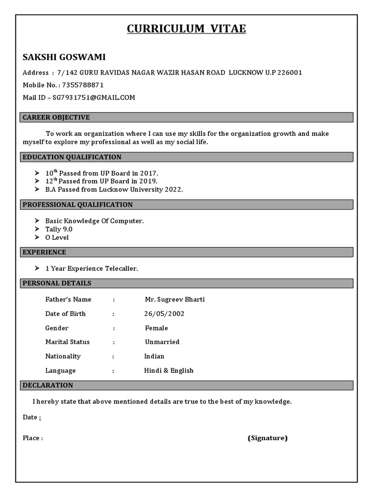 Shradhha CV | PDF