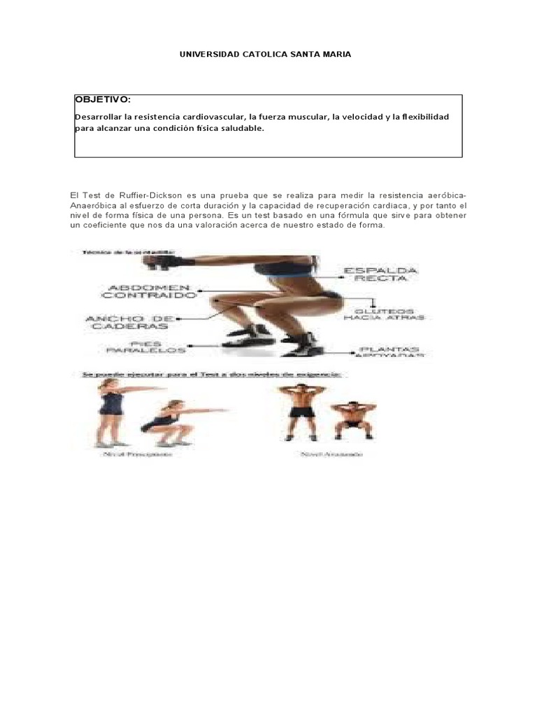 Test de Ruffier Catolica | PDF