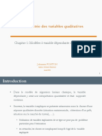 Econométrie Des Variables Qualitatives: Chapitre 1: Modèles À Variable Dépendante Dichotomique