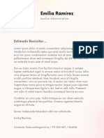 Carta de Presentación para Búsqueda de Trabajo Simple Gradiente Beis