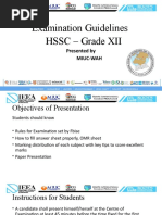 Examination Guidelines HSSC - Grade Xii: Presented by Miuc-Wah