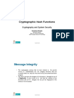 Cryptographic Hash Functions: Cryptography and System Security