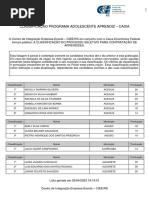 Classificação Programa Adolescente Aprendiz - Caixa | PDF | Brasil
