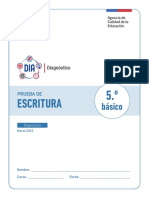 Prueba Escritura Diagnostico 2023 5 Basico