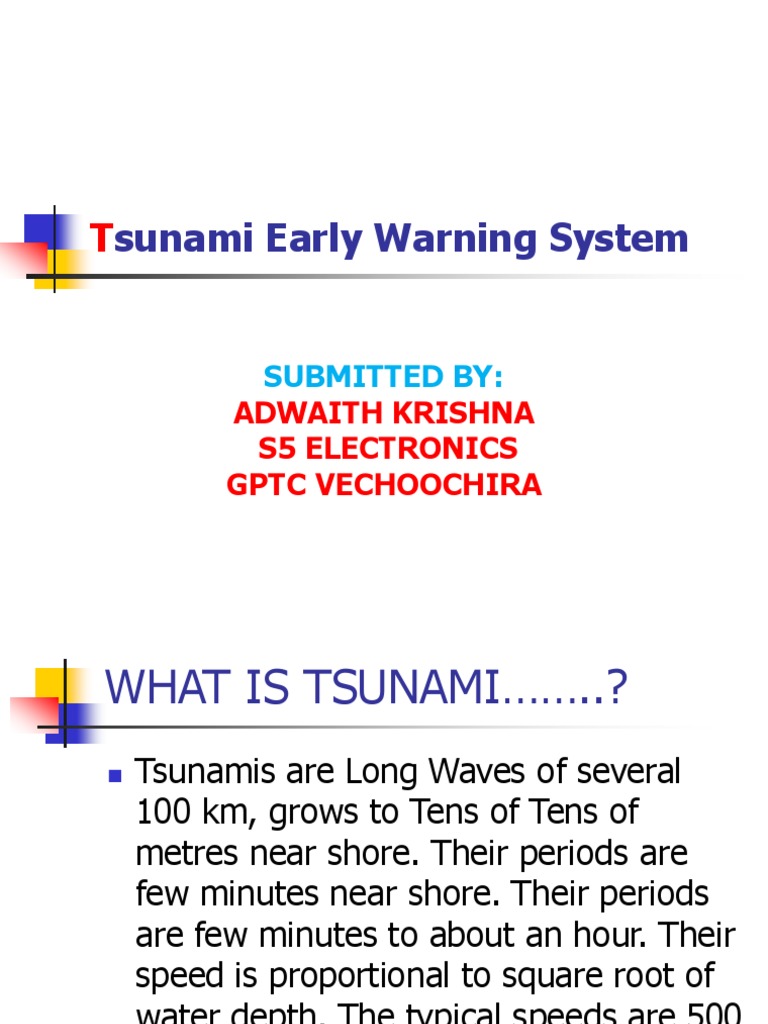 Tsunami Warning Seminar Final PDF Tsunami Natural Hazards