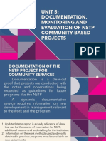 Unit 5 Documentation Monitoring and Evaluation of Project