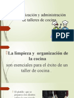 Organización y Administración de Talleres de Cocina