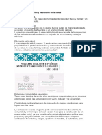 Promoción salud, prevención educación