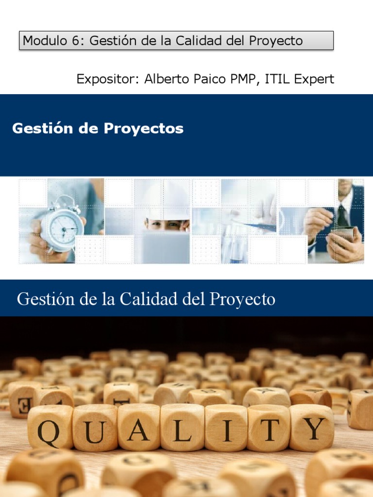 Gestión de Calidad en Proyectos | PDF | Calidad (comercial) | Gestión ...