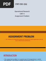 Assignment Problem