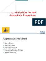 IMP PRESENTATION ON CONCRETE MIX PROPORTIONING