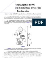 RF Power Amplifier (RFPA) Grounded Grid (GG) Cathode Driven (CD) Configuration