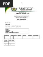 Capricorn South District Geography Grade 12 Map Work Task: MARKS: 60 TIME:1H30 This Paper Is Consist of 9 Pages