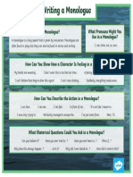 Writing A Monologue Word Mat