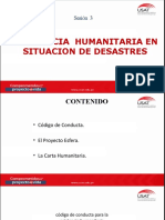 Asistencia Humanitaria en Situacion de Desastres: Sesión 3