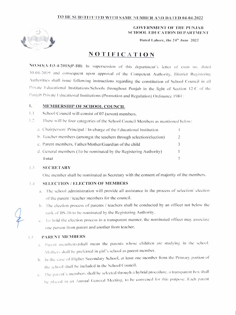 School Council Policy Notification 2022 | PDF | Public Law | Government