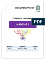 Actividad 1: Probabilidad y Estadística