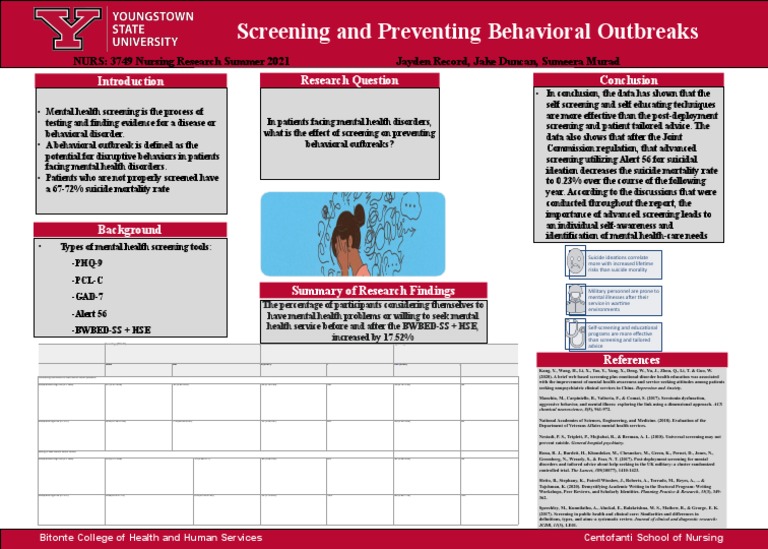 Poster Presentation Example 1 PDF Mental Disorder Screening