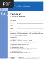 Year 9 Optional 2011 Mathematics Level 5 7 Paper 2