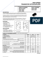 High Speed Transistor Optocouplers: Single-Channel Dual-Channel 6N135, 6N136 HCPL-2530 HCPL-2503 HCPL-2531 HCPL-4502