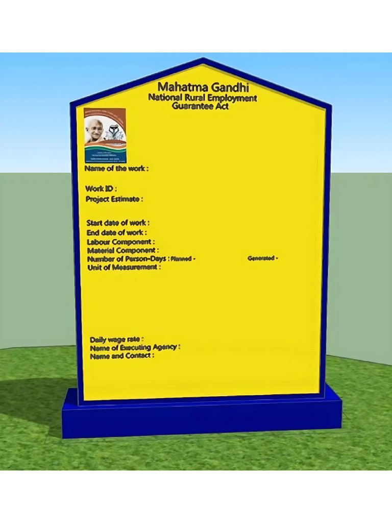 Mgnrega Sign Board PDF