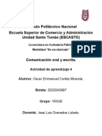 Comunicación oral y escrita en Contaduría Pública