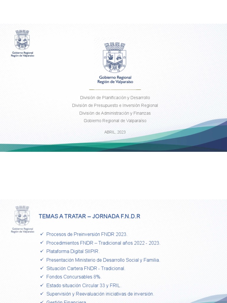 Procedimientos Preinversión FNDR 2023 | PDF | Presupuesto | Economias
