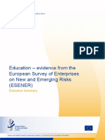 Education - Evidence From The European Survey of Enterprises On New and Emerging Risks (Esener)