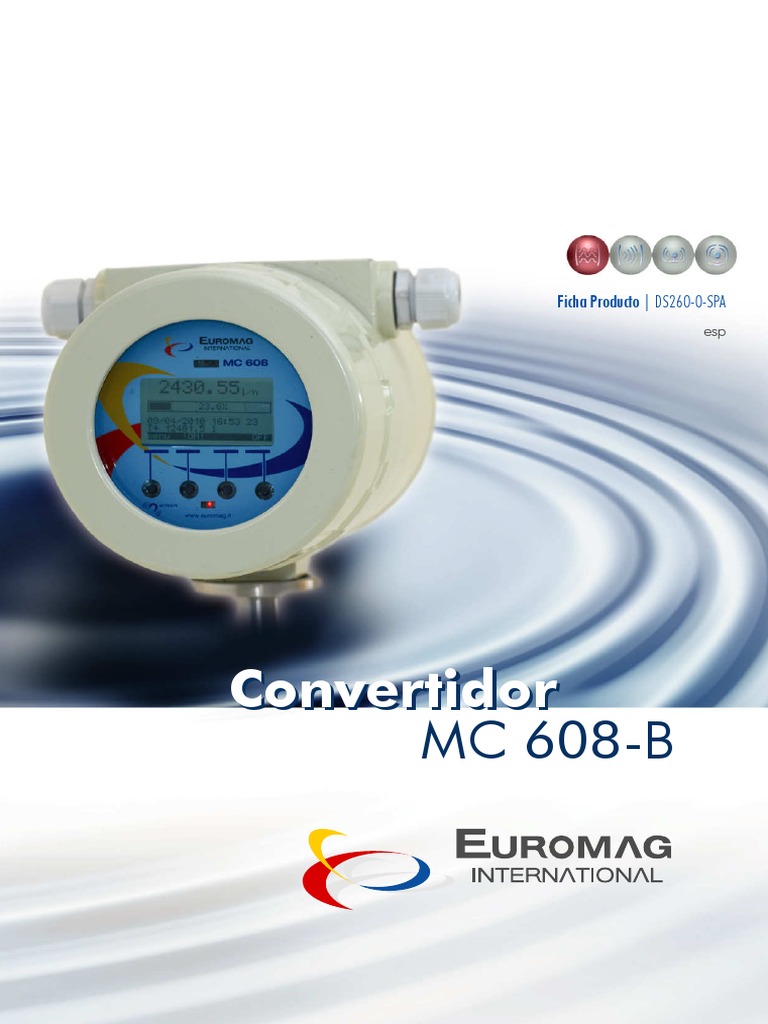 Convertidor Mca. Euromag Mod. 608-B | PDF | Agua | Sensor