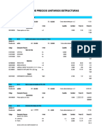 Analisis de Precios Unitarios Estructuras: Partida