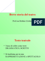 Breve Storia Del Teatro: Prof - Ssa Bottino Cristina