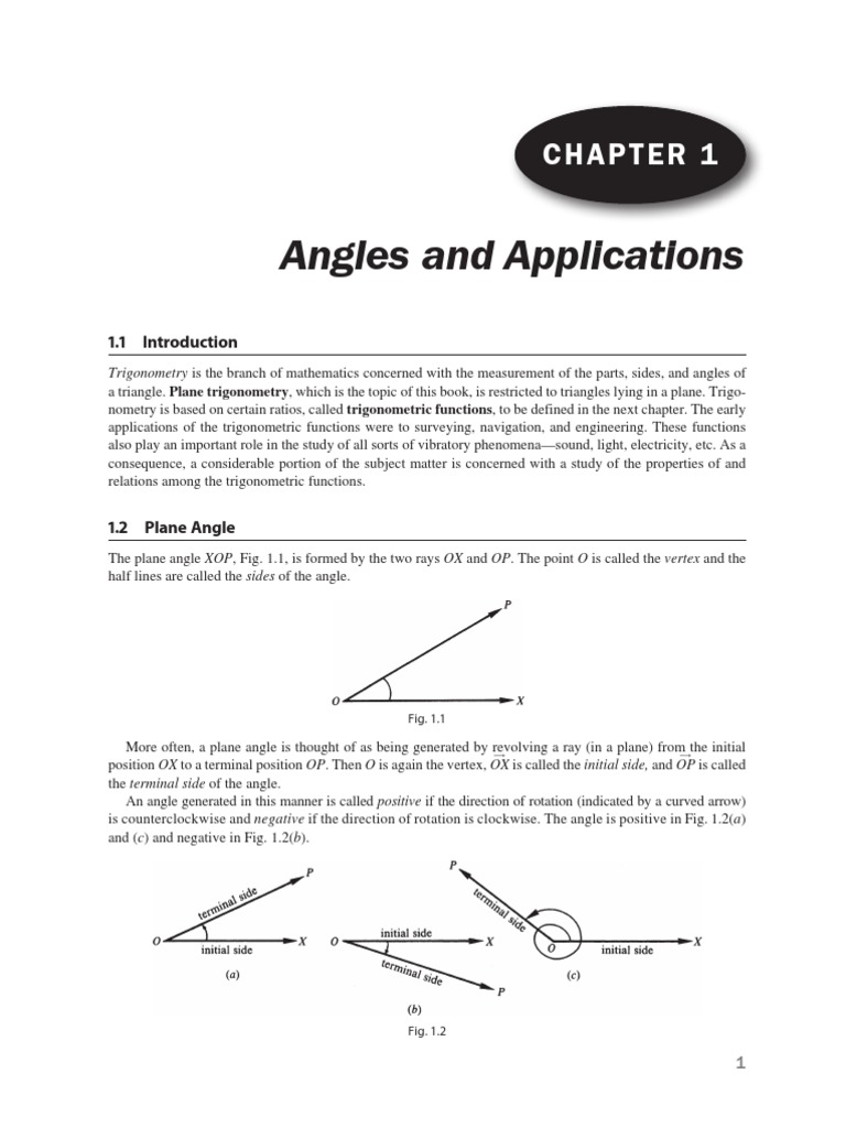 Trigonometry: Angles and Applications | PDF | Angle | Minute And Second ...