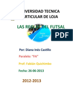 Universidad Tecnica Particular de Loja: Las Reglas Del Futsal