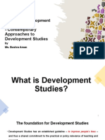Contemporary Approaches to Development Studies