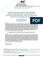 Um Estudo Quantitativo Das Conexões Entre A Ação Docente E A Ação Discente em Aulas de Matemática, Física E Química em Um Instituto Federal Do Paraná