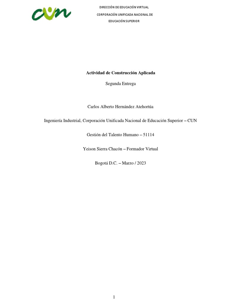 Formación y Desarrollo Del Talento Humano | PDF | Crecimiento personal