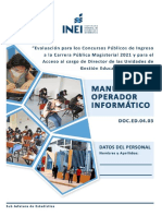 Examen - MANUAL DEL OPERADOR INFORMATICO