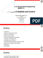 Principle of Stability and Control: Introduction To Aeronautical Engineering AERN 111