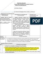 Escala de Valoración Competencia: Lee Diversos Tipos de Textos en Su Lengua Materna