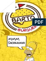 Menu Barto Burger Restaurante Simpson Toluca