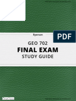 GEO 702 Final Exam Study Guide