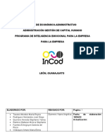 Área de Económico-Administrativo Administración Gestión de Capital Humano Programa de Inteligencia Emocional para La Empresa para La Empresa