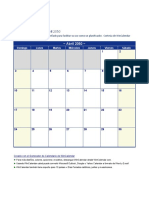 Calendario en Blanco Abril 2050