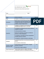 Rubrica de Evaluacion