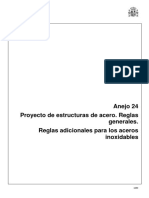 Anejo 24. Proyecto de Estructuras de Acero. Reglas Generales. Reglas Adicionales para Los Aceros Inoxidables
