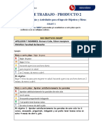 Guia de Trabajo - Producto 2: Matriz de Estrategias y Actividades para El Logro de Objetivos y Metas