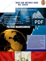 Universidad San Antonio Abad Del Cusco: Tema:Politica Macroeconomica